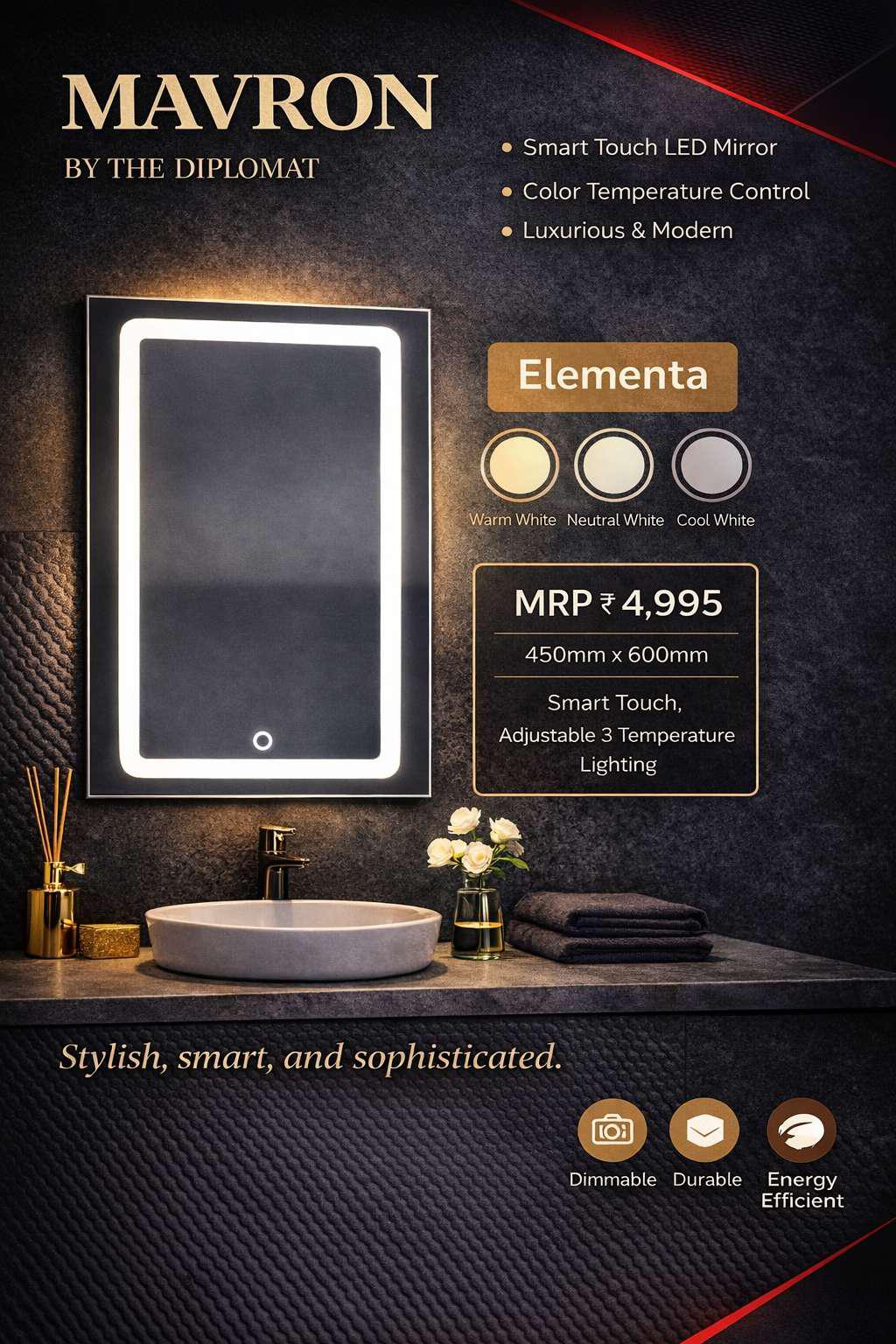 img28 MAVRON Elementa Smart LED Mirror - Image 1