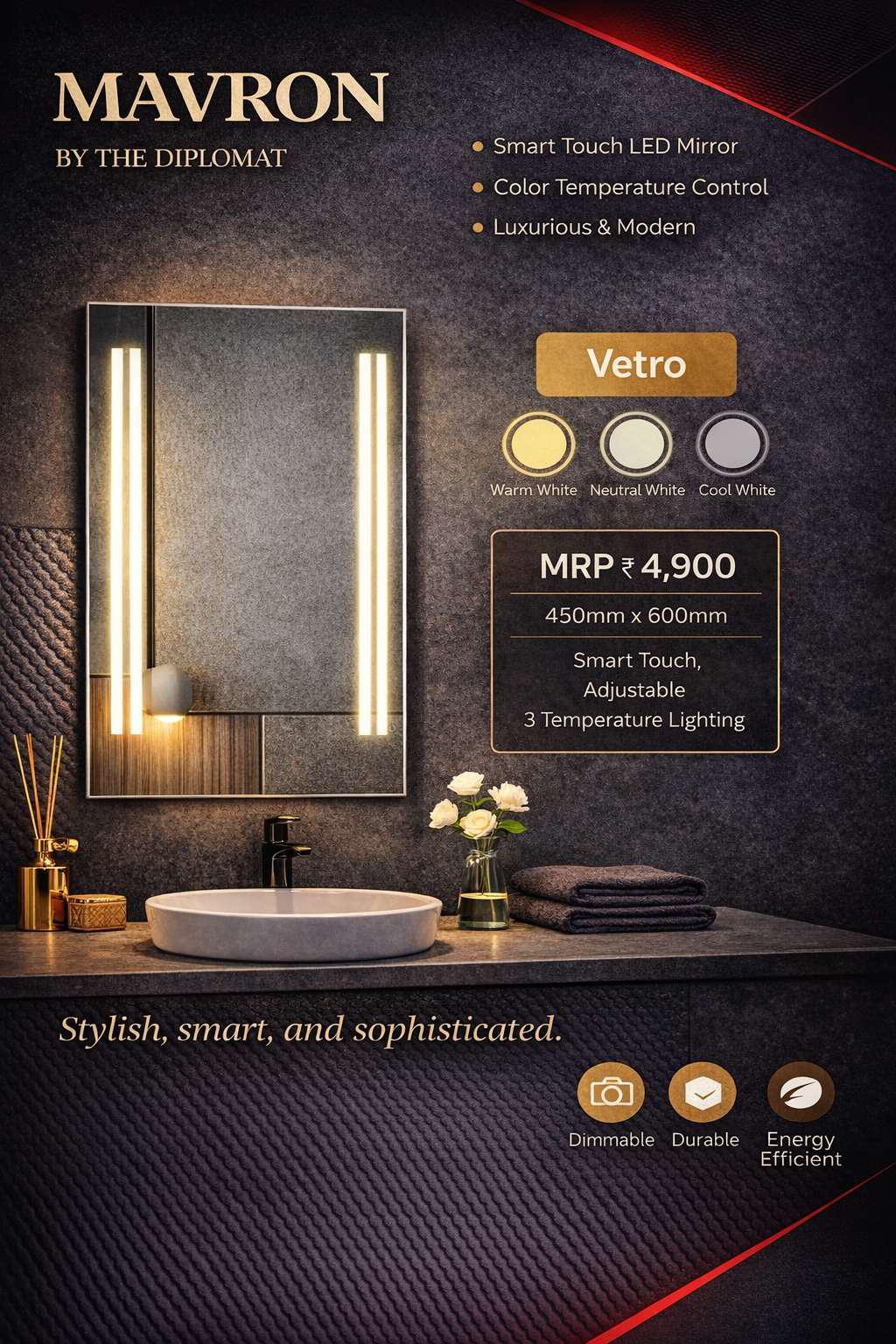 img31 MAVRON Vetro Smart LED Mirror - Image 1