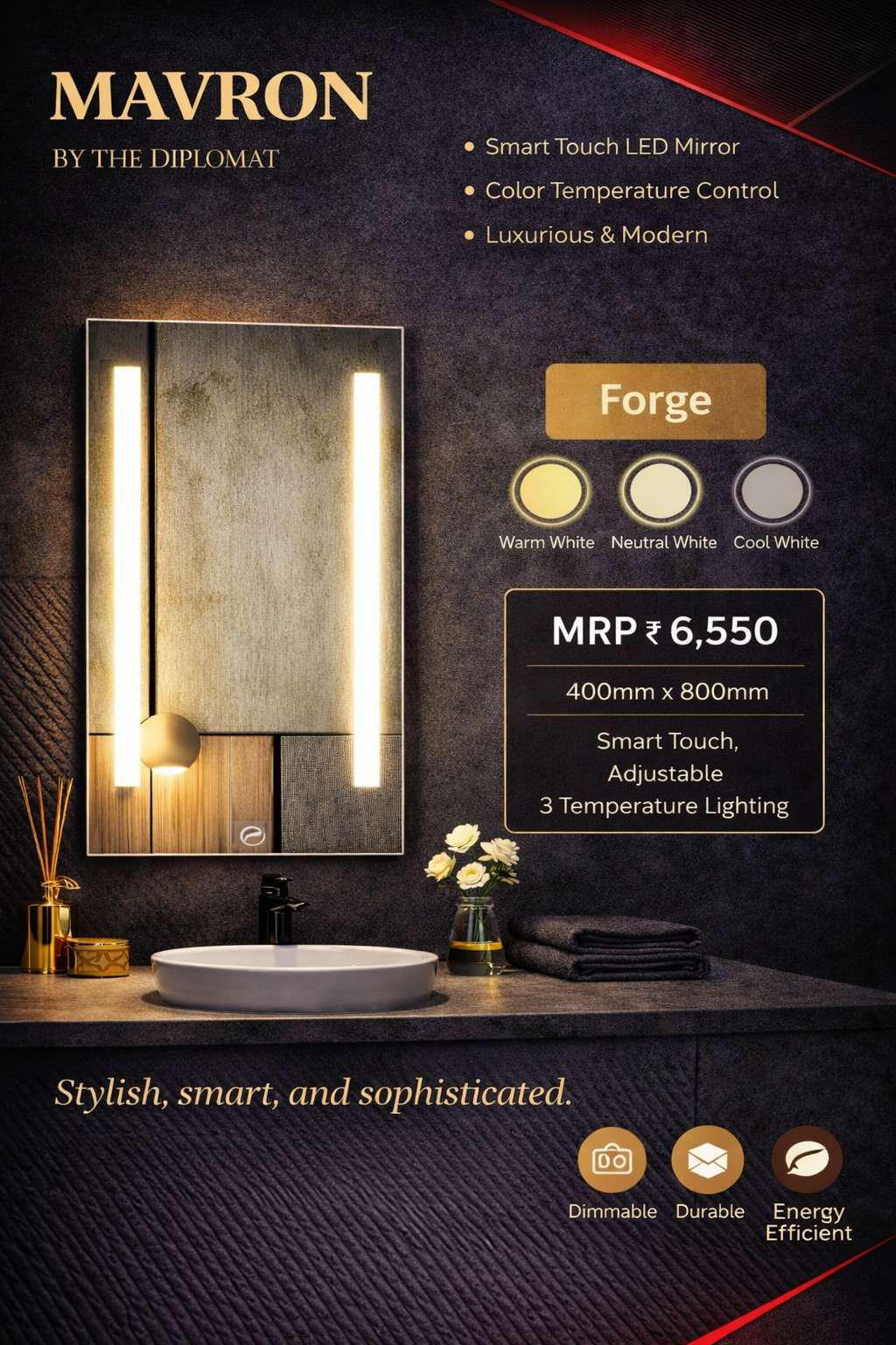 img34 MAVRON Forge Smart LED Mirror - Image 1